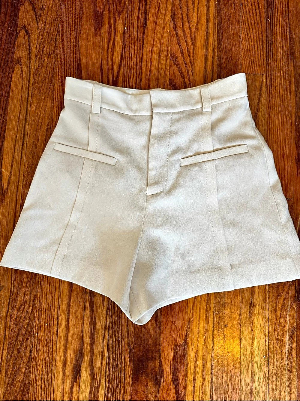 Zara High Waist White Shorts Size XS